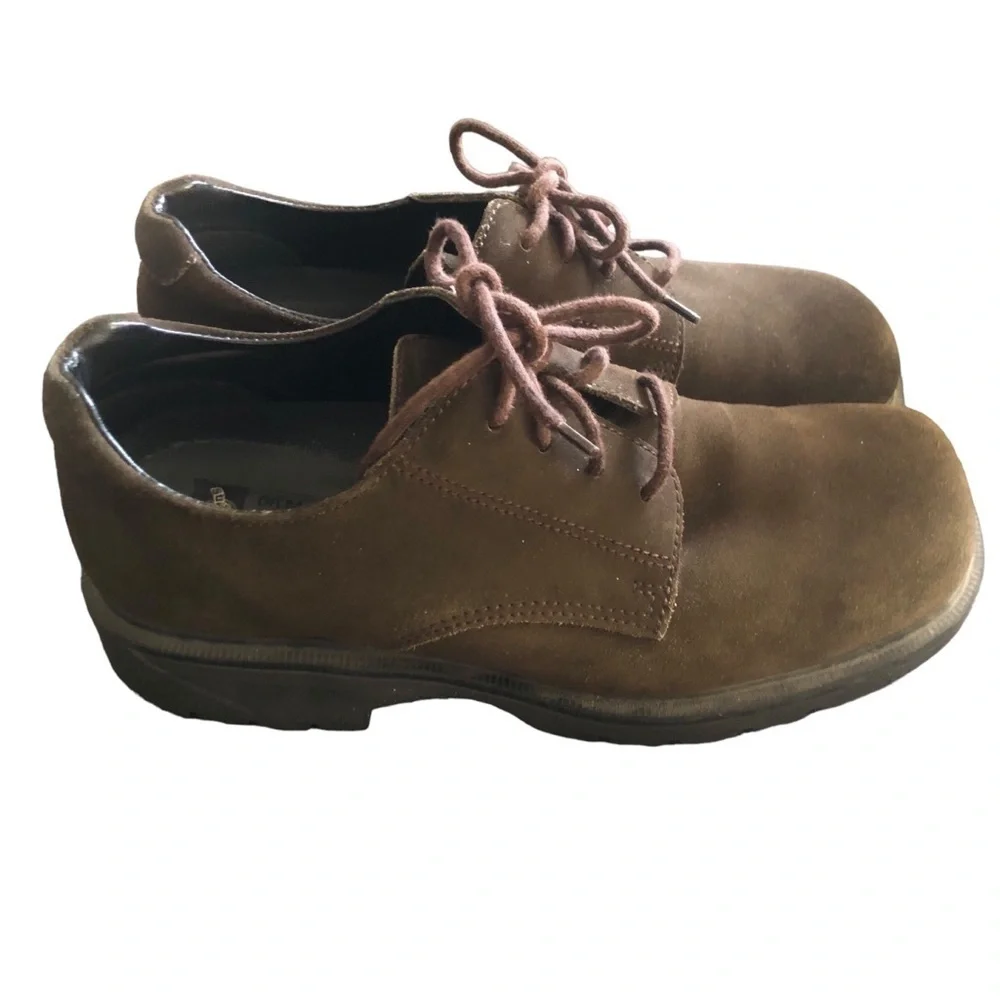 Doc Dr Martens Air Cushion Sole Suede Lace Up Shoe 8 Men’s Dark Brown ENGLAND